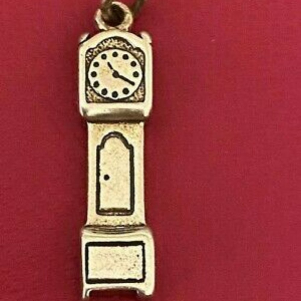 NEW! Grandfather Antique Clock .925 Sterling Silve